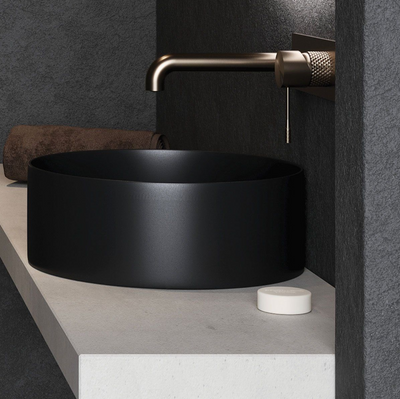 Batesville Countertop Ceramic Basin - Matt Black