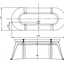 Selma Light Grey Traditional Soaking Tub – 1700x750mm