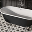 York Black Freestanding Acrylic Bath with Chrome Feet - 1500x780mm