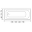 Leo Single Ended Reinforced Acrylic Bath – 1680x685mm