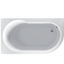 Compact Left Hand Standard Acrylic Shower Bath – 1550 x 900mm