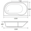 Compact Left Hand Standard Acrylic Shower Bath – 1550 x 900mm
