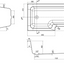 Harmony Super Strong Acrylic L-Shape Shower Bath - 1700 x 820/700mm Left Hand
