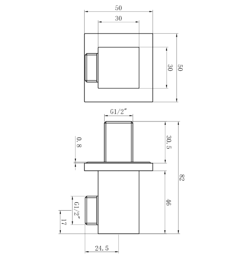 Arkansas Square Wall Outlet