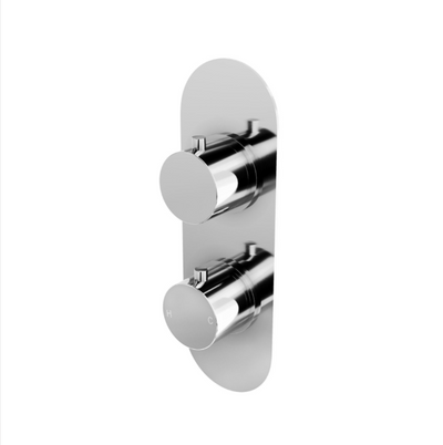 Ellie Round Dual Control Concealed Thermostatic Shower Valve With Single Outlet - Chrome N24