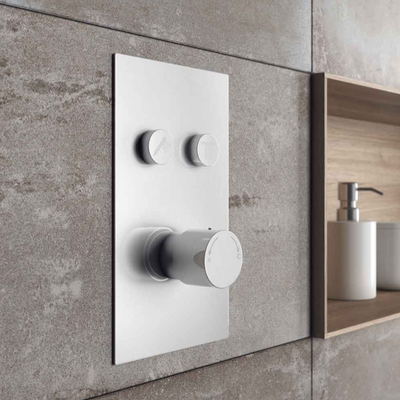 Style Double Outlet Round Touch Control Concealed Shower Valve