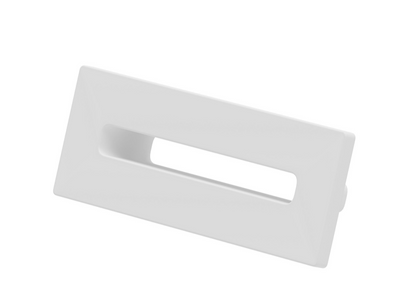 Matt White Rectangle Basin Overflow Cover N24