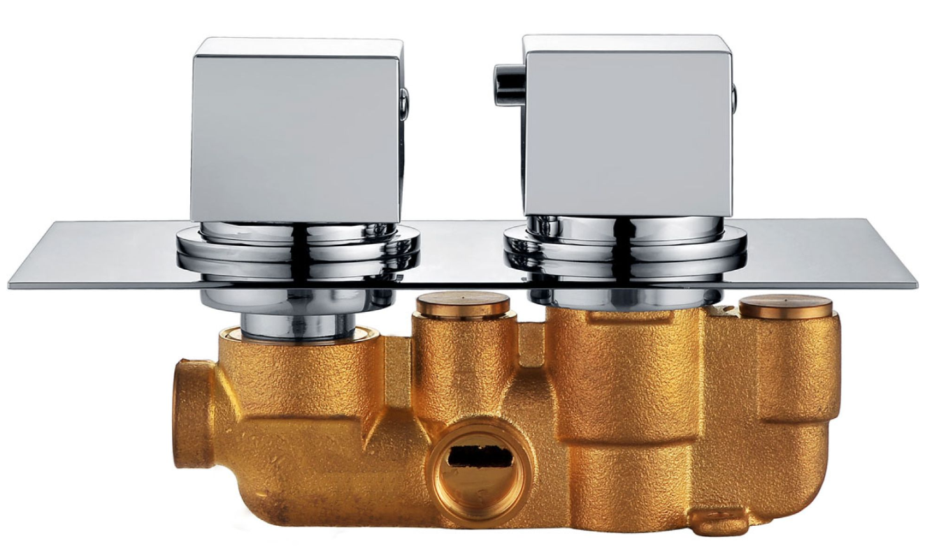 Arkansas Single Outlet Concealed Valve & Square Slide Rail Kit