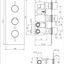 Arkansas Double Concealed Outlet Valve with Round Shower Head & Slide Rail Kit