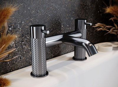 Chelsea Gunmetal Textured Bath Filler Tap N24