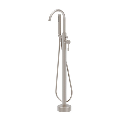 Ellie Floor Standing Bath Shower Mixer - Brushed Nickel N24