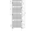 North Dakota 1500 x 550mm Heated Towel Rail with Hangers – Chrome