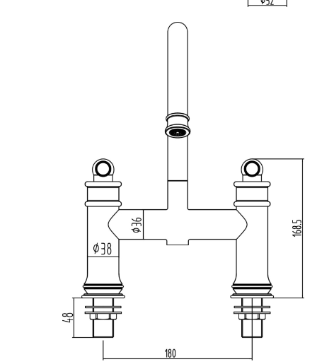 Albert Traditional Bath Filler Tap