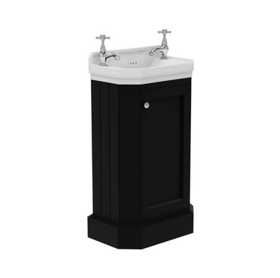 Louise Freestanding Cloakroom Vanity Unit & Basin in Black N24