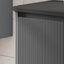 Jack 800mm Ribbed Floorstanding Vanity Unit with Drawers in Charcoal with Black Worktop N23