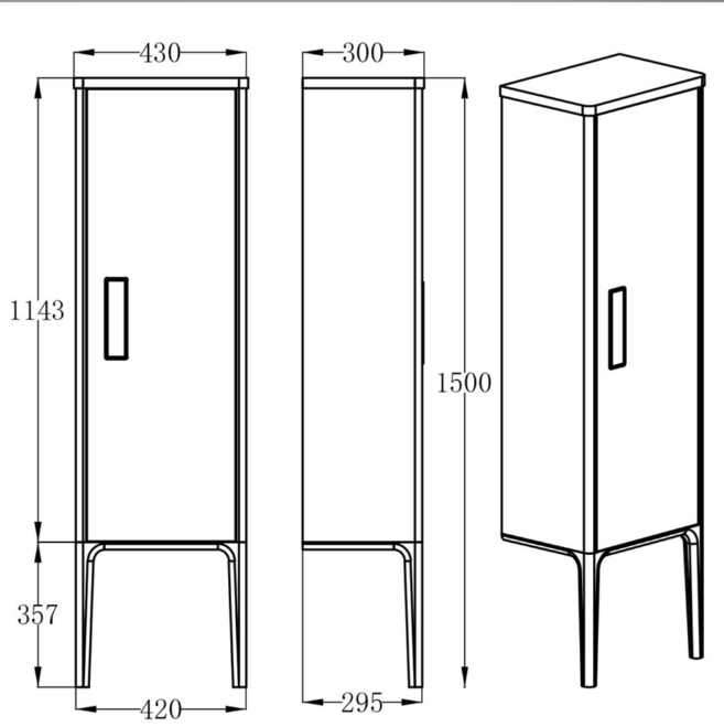 Sky Tall Storage Unit with Legs