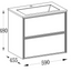 Cumbria 600mm Wall Hung Vanity Unit in French Grey
