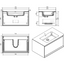 Tawny 750mm Wall Hung Vanity Unit with Black Resin Basin in Natural Oak