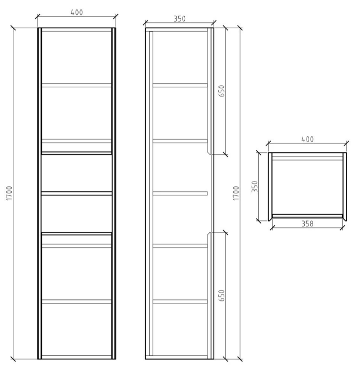 Tawny Wall Hung Storage Unit in Leached Oak