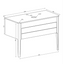 Sarah 1000mm Vanity Unit in French Grey inc worktop with 1 tap hole