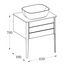 Sarah 650mm Vanity Unit in Matt White inc worktop with no tap holes