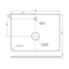 Sarah 650mm Vanity Unit in Matt White inc worktop with 1 tap hole