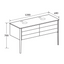 Sarah 1200mm Vanity Unit in Matt White inc worktop with no tap holes
