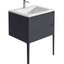 Sarah 600mm Vanity Unit with Integrated Basin in Slate Grey