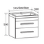 Veto 800mm Wall Mounted Vanity Unit Light Elm With Ceramic Basin