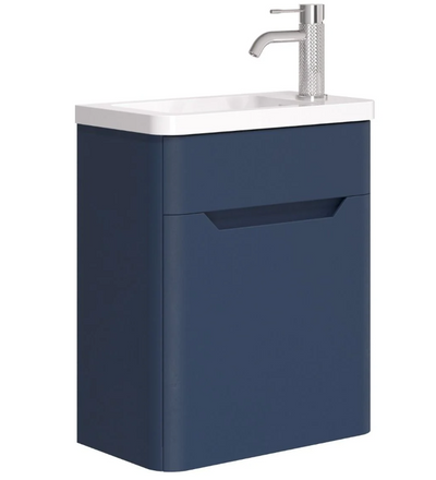 Eon 450mm Wall Hung Cloakroom Vanity Unit in Royal Blue