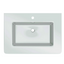 Nancy 600 Wall Mounted Vanity Unit & Opal Glass Basin in Titanium Grey Gloss