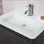 Nancy 600 Wall Mounted Vanity Unit & Opal Glass Basin in Titanium Grey Gloss