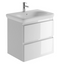 Nancy 600 Wall Mounted Vanity Unit & Link Resin Basin in White Gloss