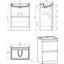 Nancy 600mm Floor Standing Vanity Unit & Link Resin Basin in Light Grey Gloss