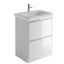 Nancy 600mm Floor Standing Vanity Unit & Link Resin Basin in Gloss White