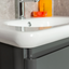 Nancy 600mm Floor Standing Vanity Unit & Link Resin Basin in Titanium Grey Gloss