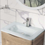 Montana 600mm Floorstanding Vanity Unit in Light Oak & White Glass Basin