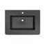 Montana 600mm Wall Hung Vanity Unit in Gloss White & Grey Glass Basin