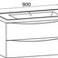 Montana 900mm Wall Hung Vanity Unit in Gloss White & Link Resin Basin
