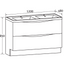 Montana 1200mm Floorstanding Vanity Unit in Rosewood & Link Resin Basin