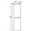 Montana Wall Mounted Tall Storage Unit Rosewood  (Right Hand)