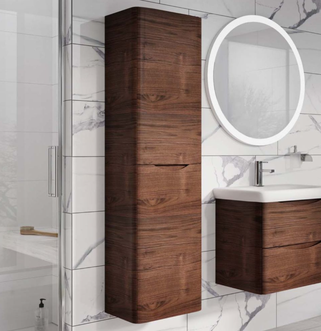 Montana Wall Mounted Tall Storage Unit Rosewood  (Right Hand)