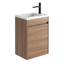Oscar 440mm Wall Hung Cloakroom Vanity Unit with Resin Basin in Natural Oak