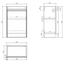 Oscar 545mm Floor Standing Cloakroom Vanity Unit with Resin Basin in Concrete