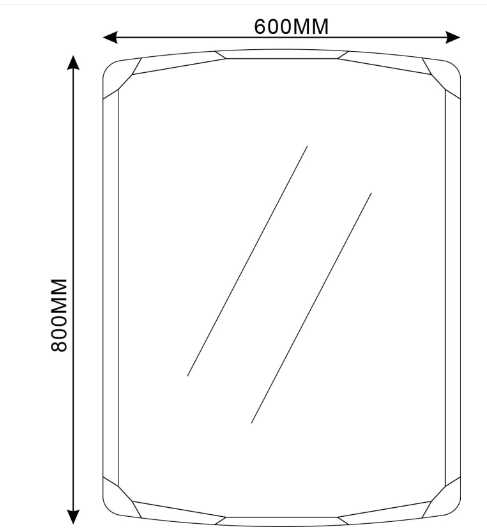 Jessica Beveled Edge Mirror 600x800mm