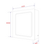Lottie Single Door LED Mirrored Wall Cabinet 500mm