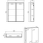 Aurora 600mm Double Door Mirrored Cabinet