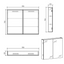 Aurora 900mm Double Door Mirrored Cabinet