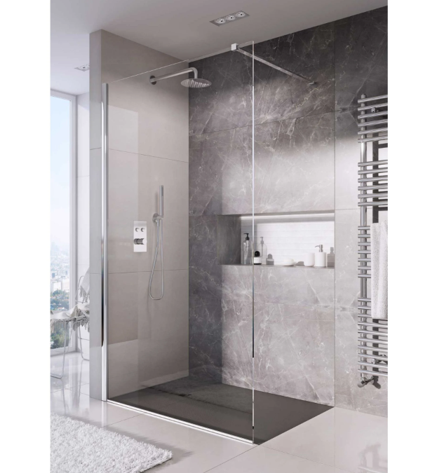 Slate Effect Shower Tray Anthracite - 1400 x 800