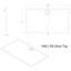 Ellis Slimline Rectangular Shower Tray - 1400 x 760mm